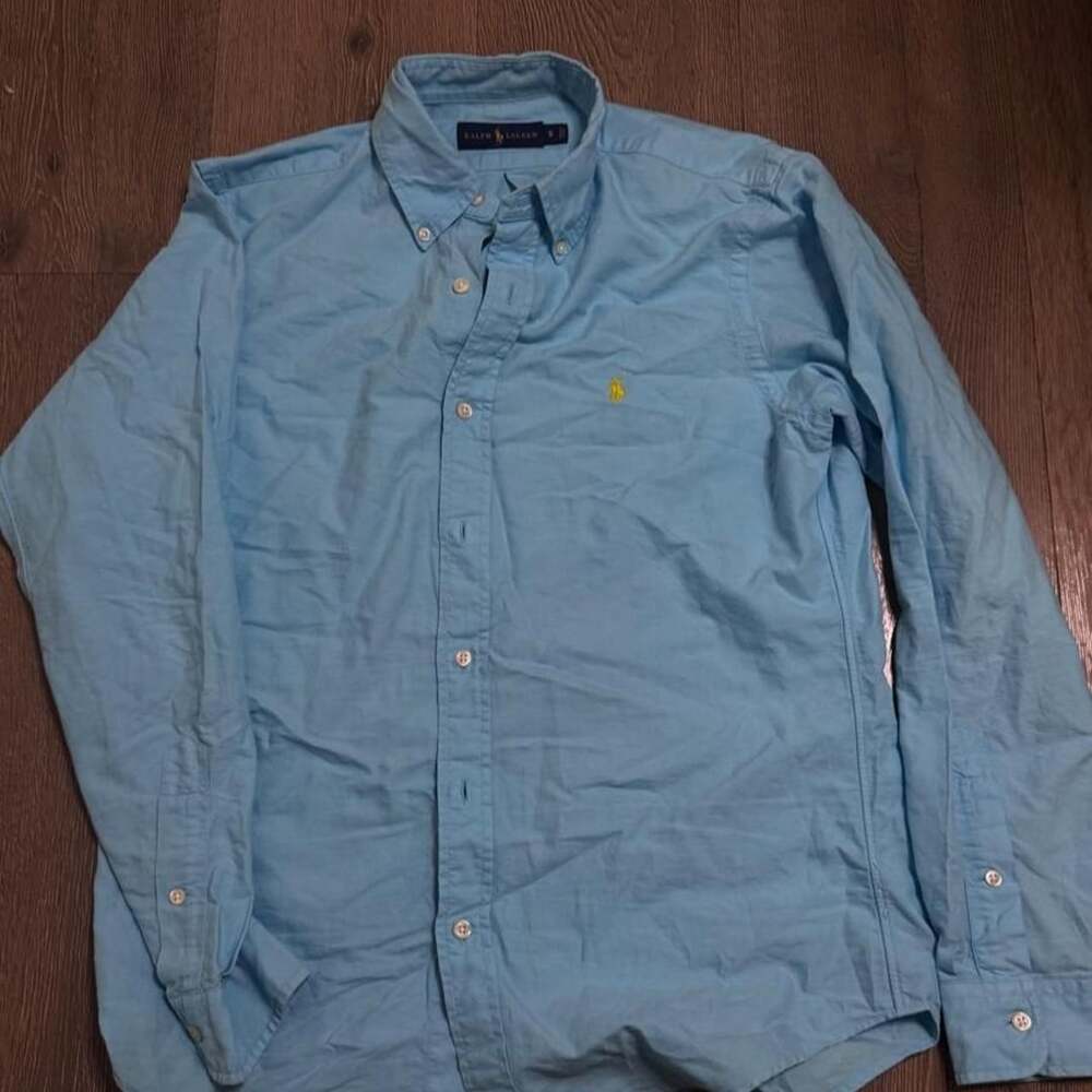 Ralph Lauren Oxford Button-Up Shirt Size S Light Blue Long Sleeve